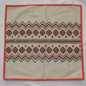 LOLOI Throw Pillow Cover Case Sham 22"x 22" Boho Print Cotton Embroidered ⭐